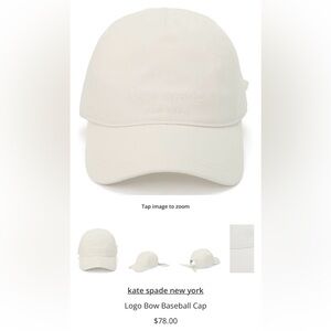 kate spade new york logo bow baseball cap 🤍
